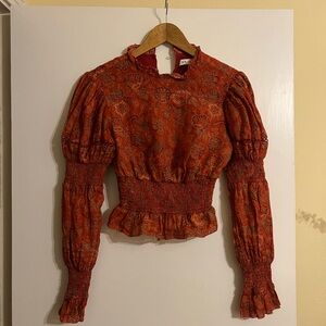 SIR Red Floral Blouse Top